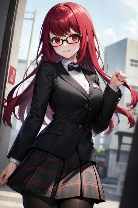 2496949-3578361260-masterpiece, best quality, absurdres, perfect anatomy, 1girl, solo, Yoshizawa Sumire, long hair, glasses, shuujin academy school.png